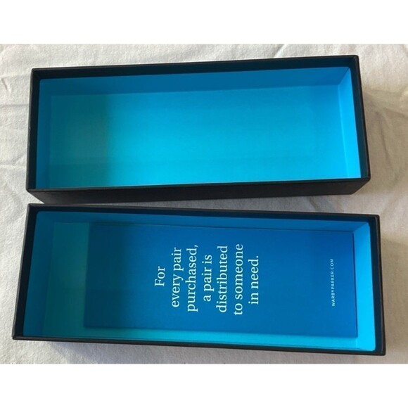 Warby Parker Glass Case Box and Microfiber Cloth Case Color Black - Picture 6 of 11